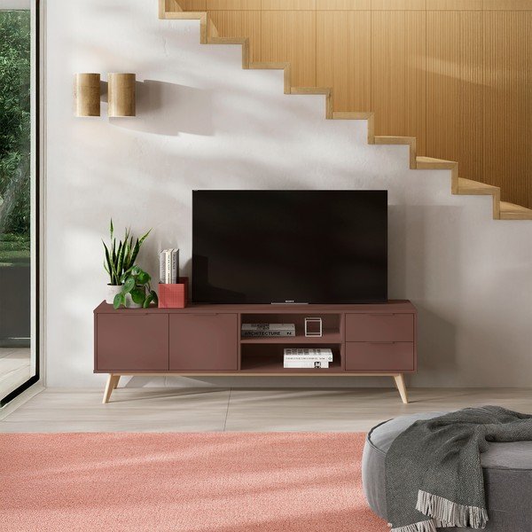 Mobile TV color terracotta opaco 180x53x40 cm Campus – Marckeric-image-1