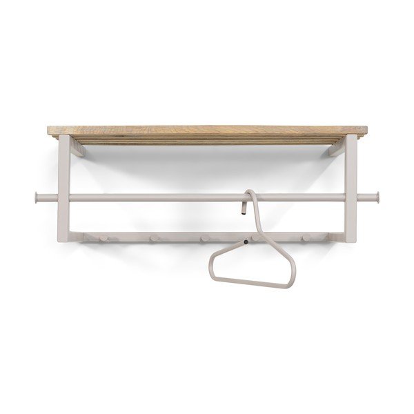 Attaccapanni da parete di colore naturale/grigio tortora in metallo con scaffale 76 cm Marco – Spinder Design-image-3