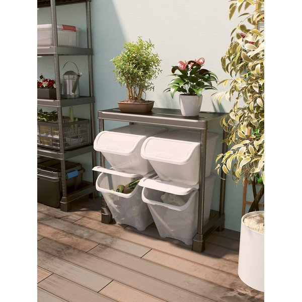 Scatola con coperchio bianca in plastica 55x39x46 cm All In Box – KIS-image-1