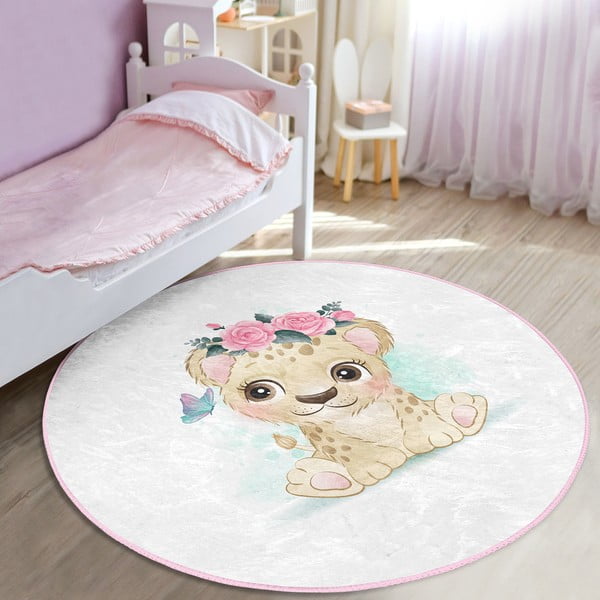 Tappeto bianco per bambini ø 80 cm Comfort - Mila Home-image-3