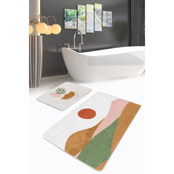 Tappetini da bagno in set da 2 100x60 cm - Minimalist Home World-image-2