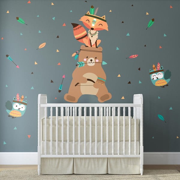 Adesivi murali per bambini Orso indiano felice - Ambiance-image-3