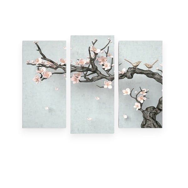 Dipinti in set da 3 pezzi Sakura - Wallity