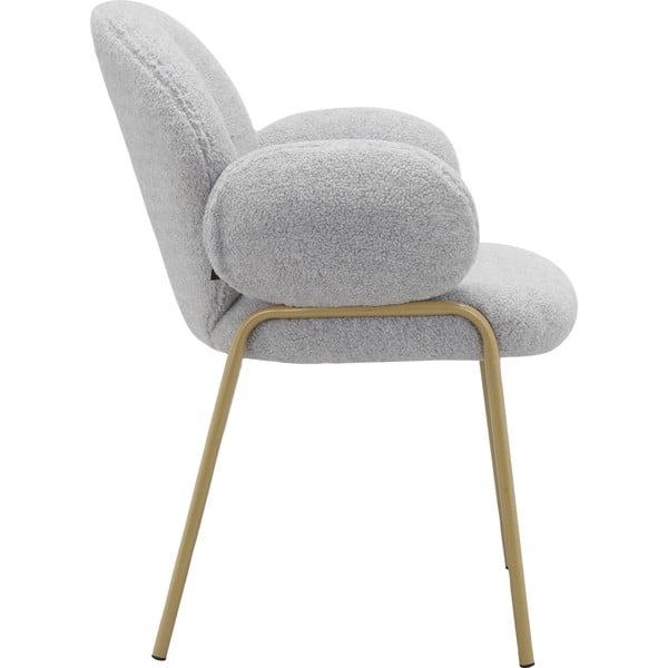 Set di sedie da pranzo grigio chiaro in imbottito con braccioli 2 pz Iwama – Støraa-image-3