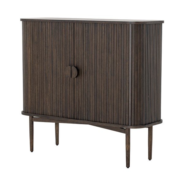 Cassettiera bassa marrone in rovere con ante scorrevoli 110x100 cm Valencia - Bloomingville-image-3