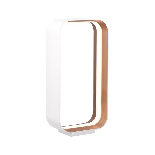 Lampada da tavolo a LED bianca con controllo vocale/app e paralume in metallo (altezza 41 cm) Cizione - CINQUE-image-1