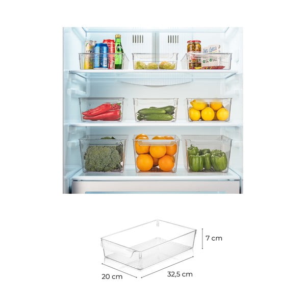 Organizer da frigo in plastica 3 pezzi - Hermia-image-2