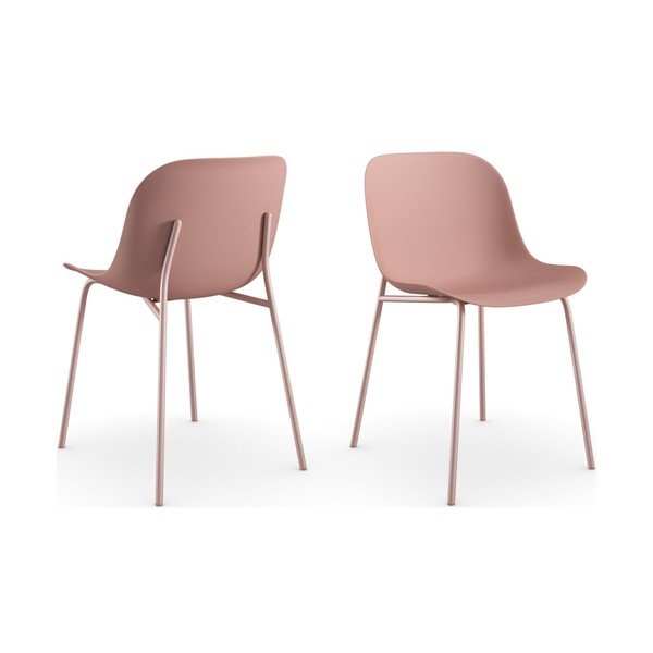 Set di 2 sedie da pranzo rosa Ocean - Støraa-image-2