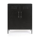 Armadietto nero in metallo con chiusura a chiave 80x101,5x40 cm Cambridge – Yes Everyday