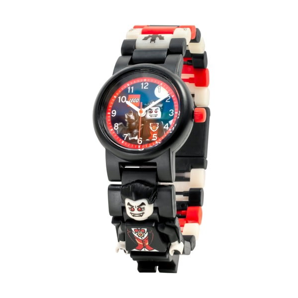 Orologio da polso nero con cinturino pieghevole e minifigure del vampiro Iconic - LEGO®