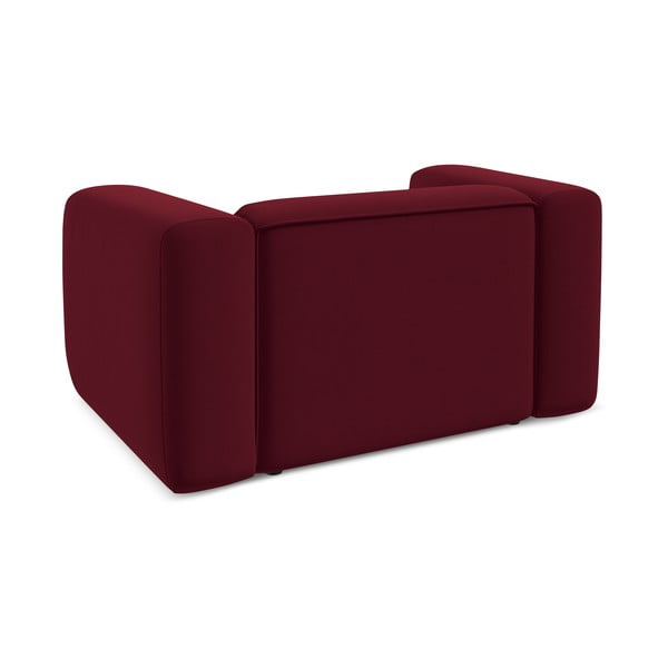 Poltrona burgundy con rivestimento in velluto Ekahi – Makamii-image-4