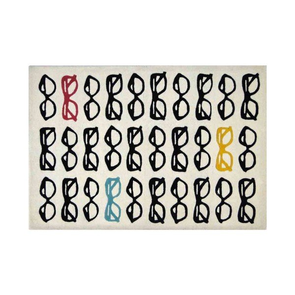 Vlněný koberec Foot Specs, 121x182 cm