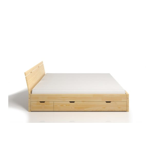 Letto matrimoniale in legno di pino con cassetto SKANDICA Sparta Maxi, 140 x 200 cm - Skandica-image-3