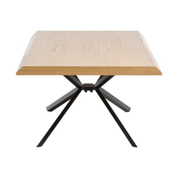 Tavolino con piano in rovere decorato in colore naturale 68x130 cm Arno - Unique Furniture-image-4