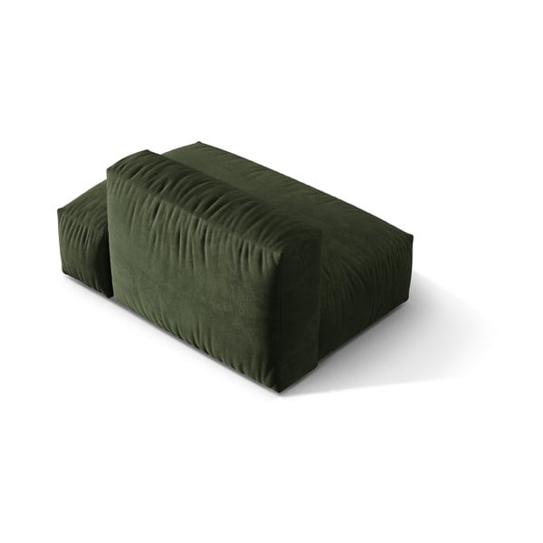 Parte divano componibile verde (con penisola a destra) con rivestimento in velluto Martina – Micadoni -image-2