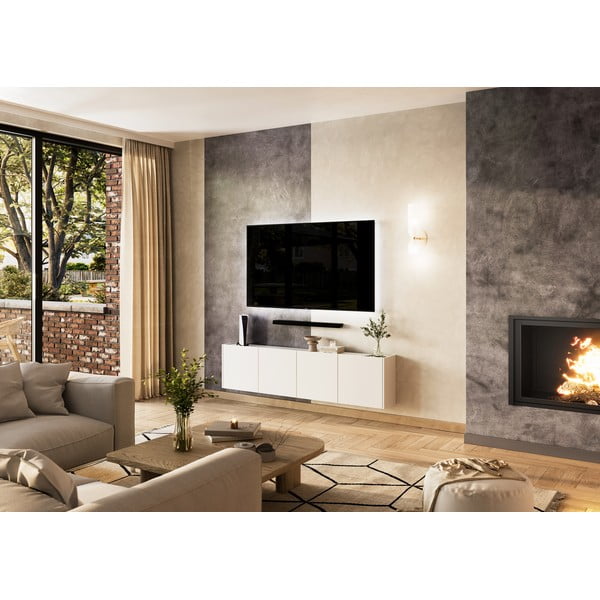 Mobile TV bianco 183x45 cm Piana - Germania-image-1