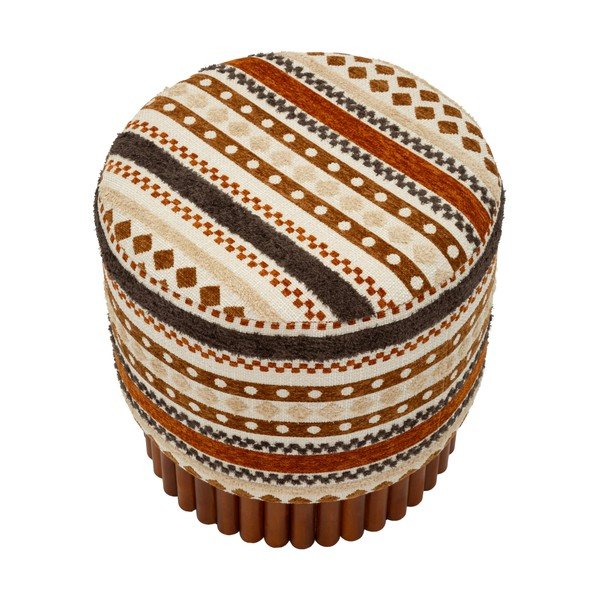 Poggiapiedi marrone/beige Ethnic  – Mauro Ferretti-image-2