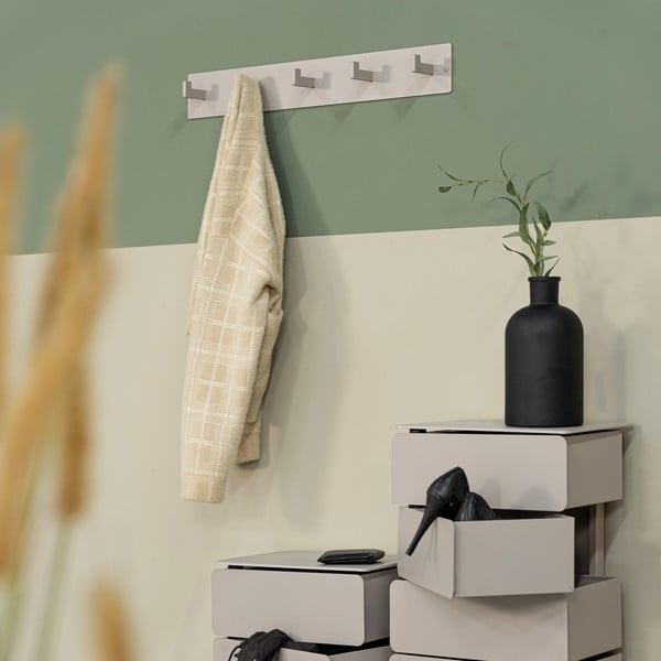 Attaccapanni da parete grigio tortora in metallo 70 cm Leatherman – Spinder Design-image-3