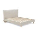 Letto matrimoniale imbottito beige con griglia 160x200 cm Sary - Bobochic Paris