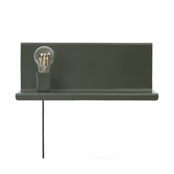 Lampada da parete verde con mensola Shelfie2 - Homemania Decor