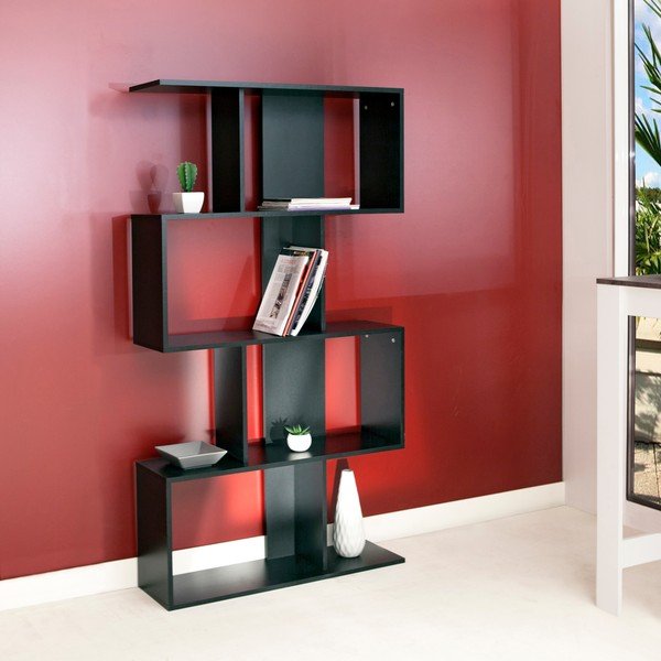 Libreria nera 89x165 cm Sigma - TemaHome-image-1