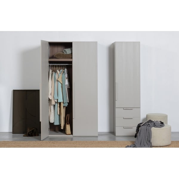 Armadio componibile grigio 110x210 cm Rens - WOOOD-image-1