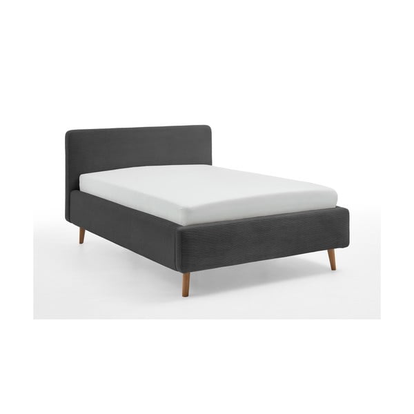 Letto singolo imbottito color antracite rete non inclusa 120x200 cm Mattis – Meise Möbel