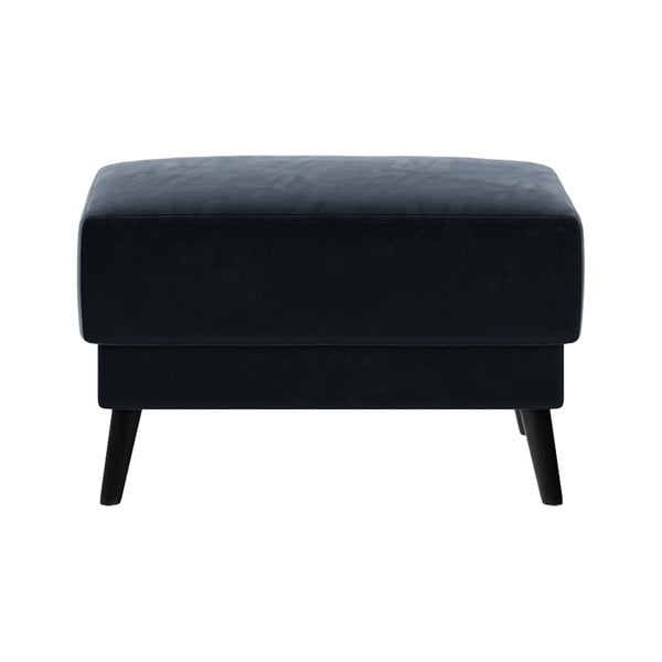 Pouf in velluto blu scuro Fynn - Ghado