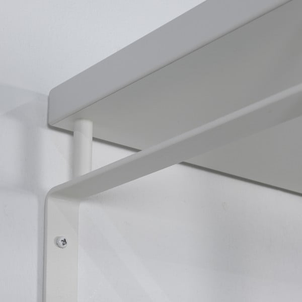 Attaccapanni da parete bianco in metallo con scaffale 70 cm Rex – Spinder Design-image-1