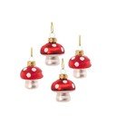 Decorazioni per albero di natale in set in vetro fatte a mano 4 pz ø 4,5 cm Mushroom – Sass & Belle