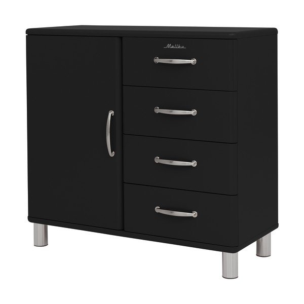 Cassettiera bassa nera 98x92 cm Malibu - Tenzo-image-2