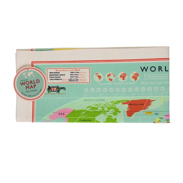 Asciugamano in cotone, 50 x 70 cm World Map - Rex London-image-3
