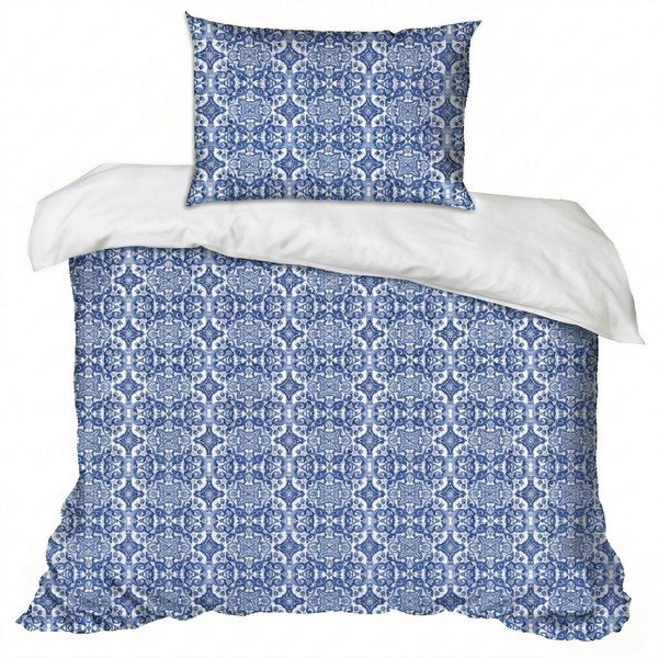 Set copripiumino e federa blu scuro per letto singolo 200x140 cm Linza – Mijolnir