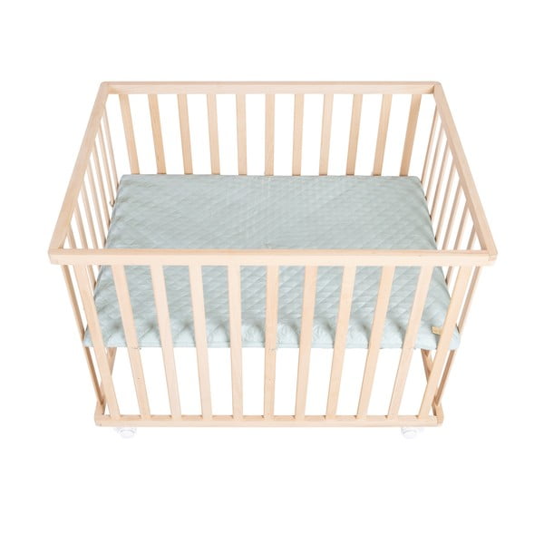 Lettino di colore naturale con altezza regolabile e ruote 75x100 cm Style – Roba-image-2