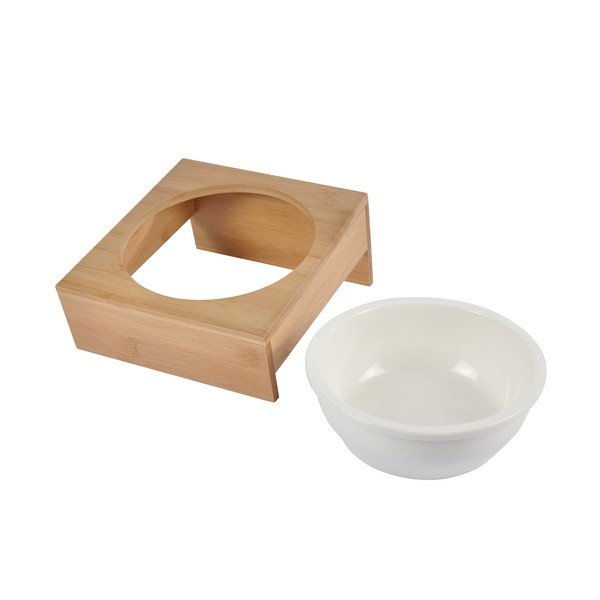Ciotola con supporto in bambù per cane ø 16 cm – Love Story-image-1