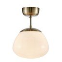 Plafoniera bianca/color ottone in vetro Rise – Markslöjd