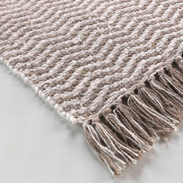 Tappeto lavabile marrone chiaro 50x80 cm Alessia - douceur d'intérieur-image-3