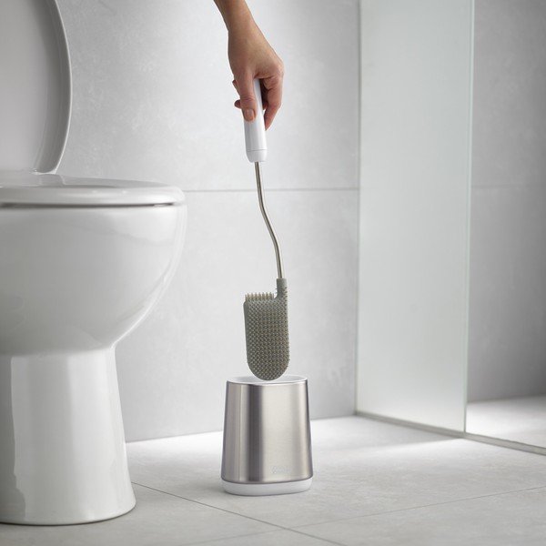 Scopino WC argentato in acciaio inox Flex – Joseph Joseph-image-4
