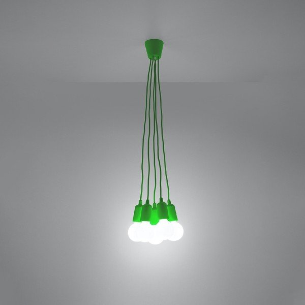 Lampada a sospensione verde 25x25 cm Rene - Sollux-image-4