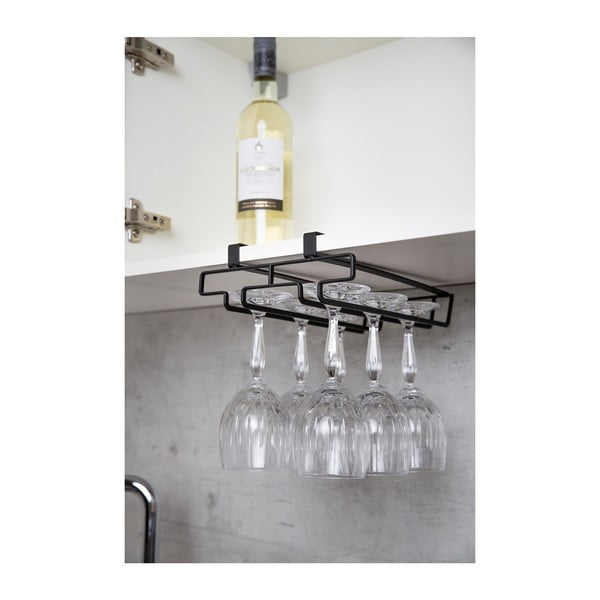 Supporto nero sotto il ripiano in vetro - Wenko-image-1