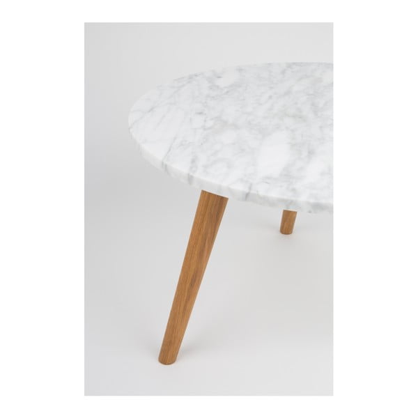 Tavolino con piano in pietra decorata , ⌀ 50 cm Stone - Zuiver-image-2