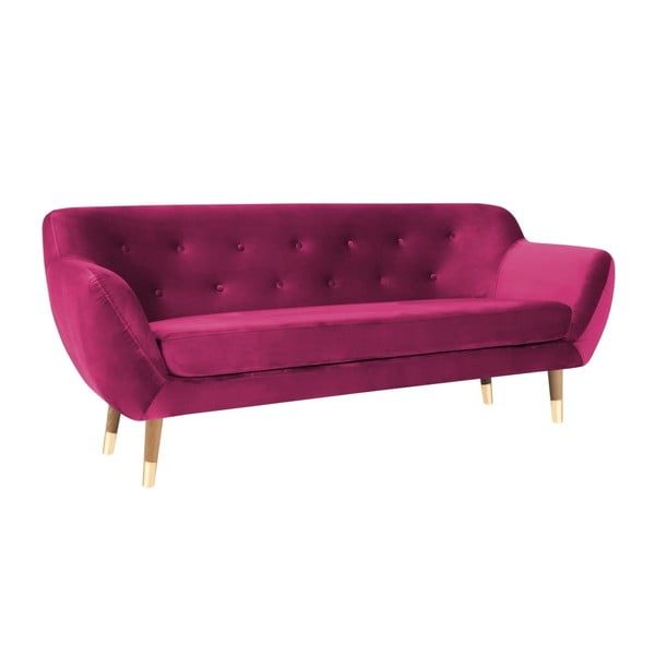 Divano rosa a tre posti Amelie - Mazzini Sofas-image-3