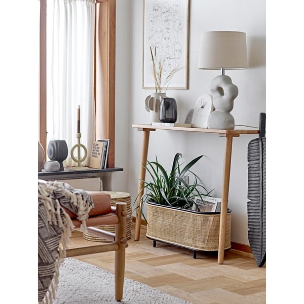 Tappeto color crema in misto cotone 150x210 cm Saxo – Bloomingville-image-2