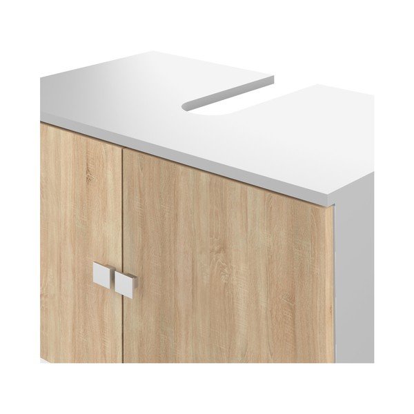 Mobile da bagno sotto il lavabo in legno di quercia Combi - TemaHome-image-1