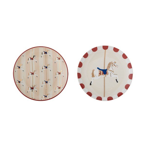 Set di piatti da dolce in gres a tema natalizio 2 pz ø 16 cm Merry-go-round – Bloomingville