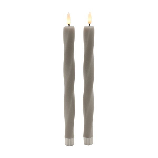 Candele a LED in set con alimentazione a batteria 2 pz (altezza totale 26 cm) Sille Twist – Sirius