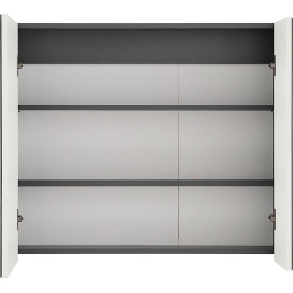 Mobile da bagno a parete grigio con specchio , 80 x 70 cm Wisla - Støraa-image-1