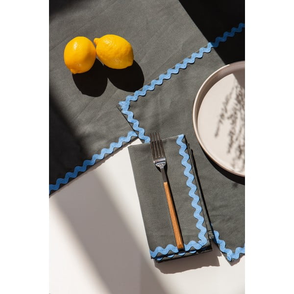 Runner da tavola in lino in set da 2 41x130 cm Wavy - Really Nice Things-image-4