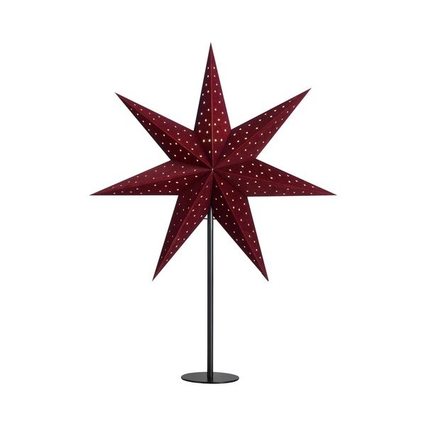 Decorazione luminosa bordeaux con motivo natalizio ø 45 cm Clara - Markslöjd