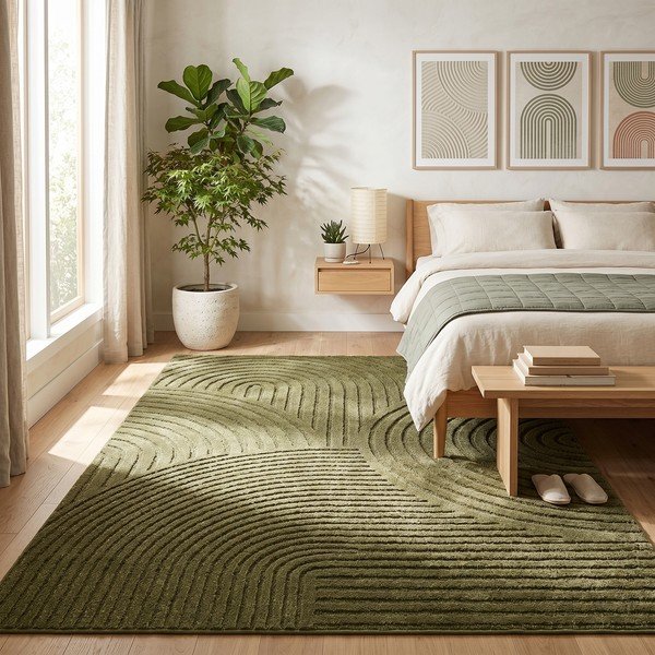 Tappeto verde scuro 160x230 cm Whirl - ESTE-image-3